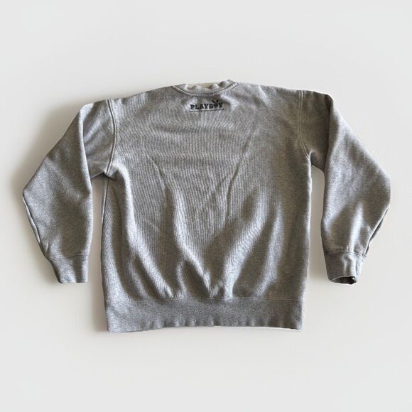 Playboy By PacSun Men's Crewneck Logo Sweatshirt Gray Small Sweater - Picture 7 of 8